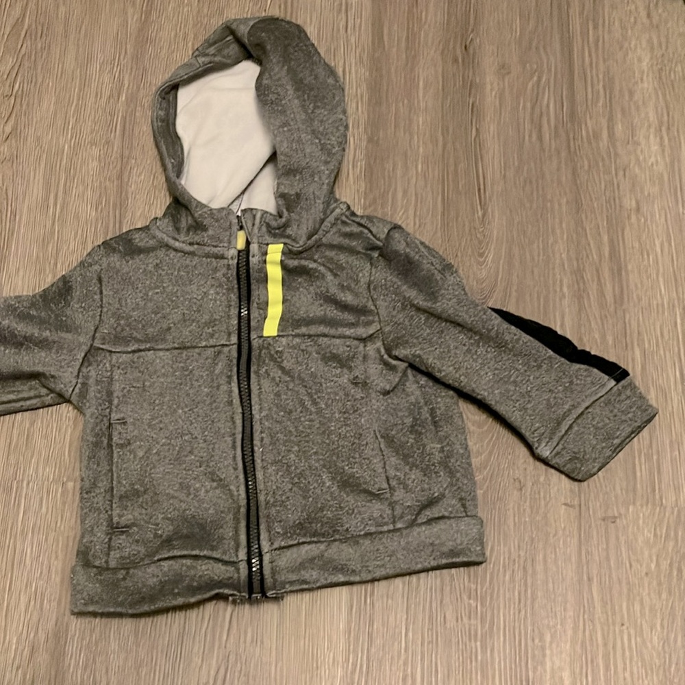 Size 12 months boys zip up hooded jacket
